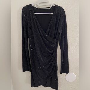 Long sleeve sparkly dress